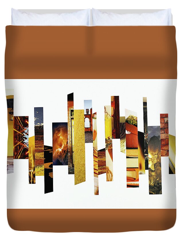 Collage Duvet Cover featuring the photograph Crosscut#130 by Robert Glover