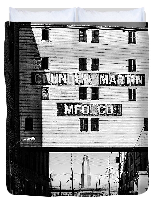 Crunden Martin Mfg Duvet Cover featuring the photograph Crunden Martin MFG by Randall Allen