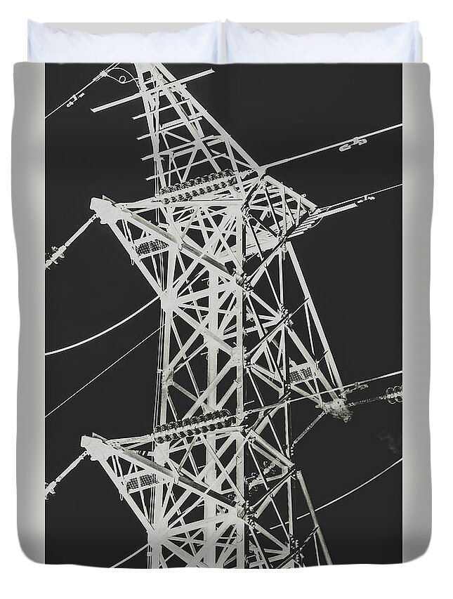 Energy Duvet Cover featuring the photograph Current inverted by Jorgo Photography