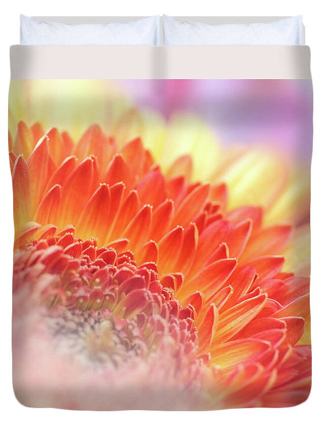 Photography Duvet Cover featuring the digital art Daisy Cheer by Terry Davis