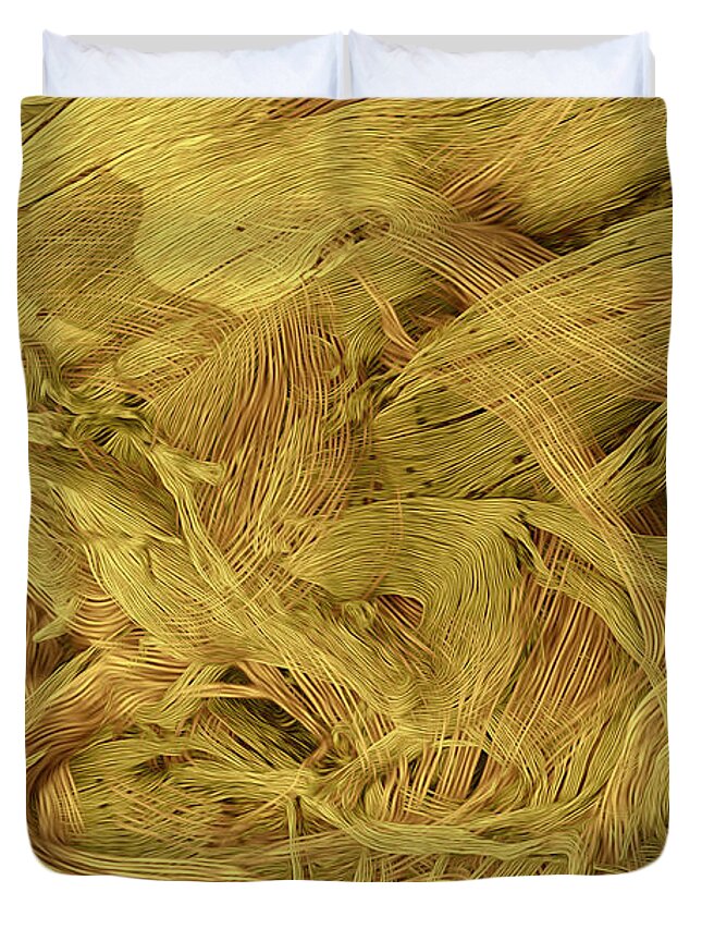 Rhythm Song Dance Duvet Cover featuring the digital art Dance Of The Ribbon Root Fairy by Becky Titus