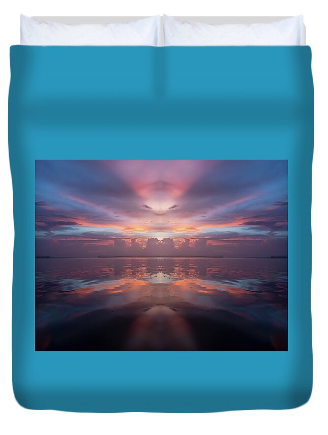 From My Kayak Duvet Cover featuring the photograph Dancing Spirit of Florida Bay by Louise Lindsay