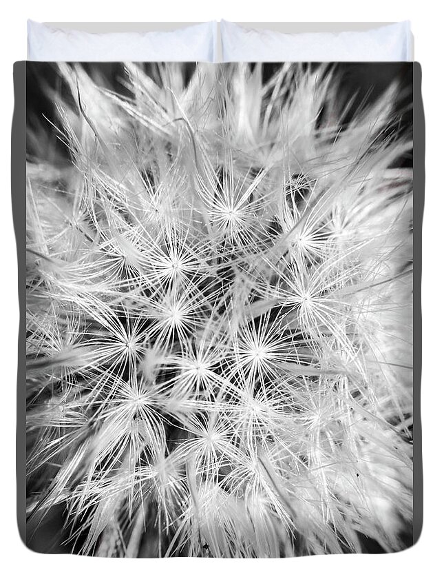Flower Duvet Cover featuring the photograph Dandelion details by Jorgo Photography