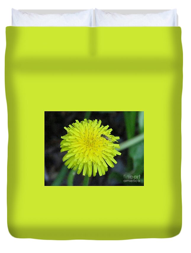 Dandelion Duvet Cover featuring the photograph Dandy Lion by World Reflections By Sharon