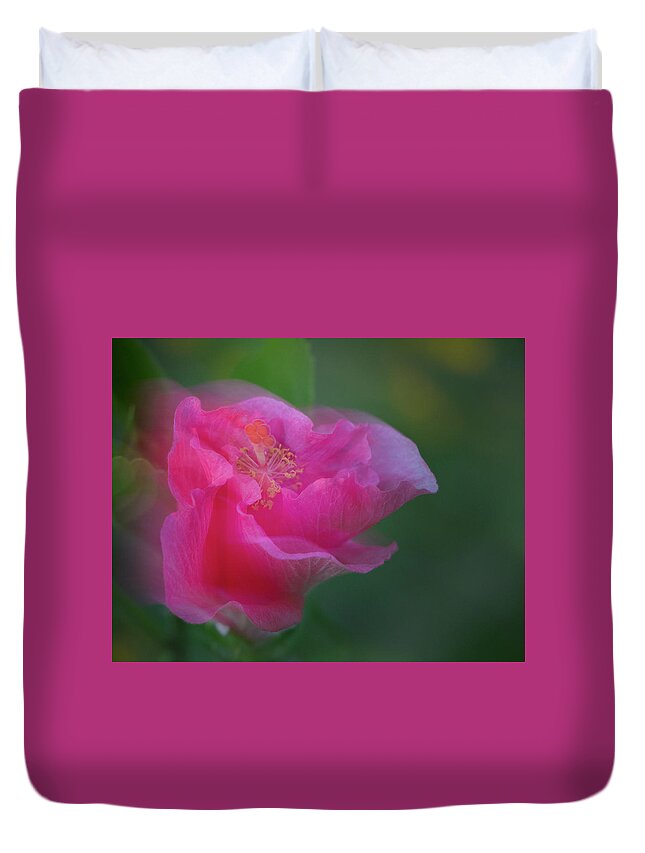 Hibiscus Duvet Cover featuring the photograph Day's End by M Kathleen Warren