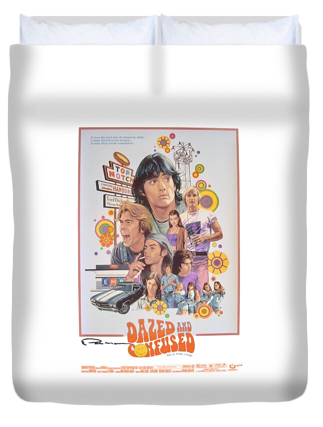 Movie Duvet Cover featuring the digital art Dazed and Confused by Riko Sanjay
