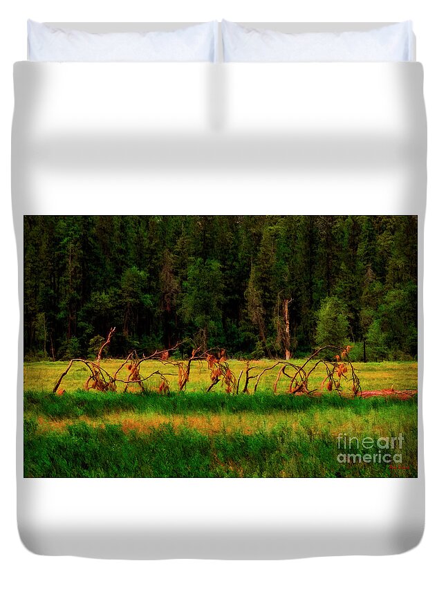 Yosemite Duvet Cover featuring the photograph Dead Tree Resting Place Yosemite by Blake Richards