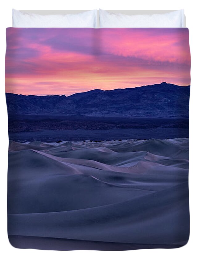Death Valley Duvet Cover featuring the photograph Death Valley First Light by Erin Marie Davis