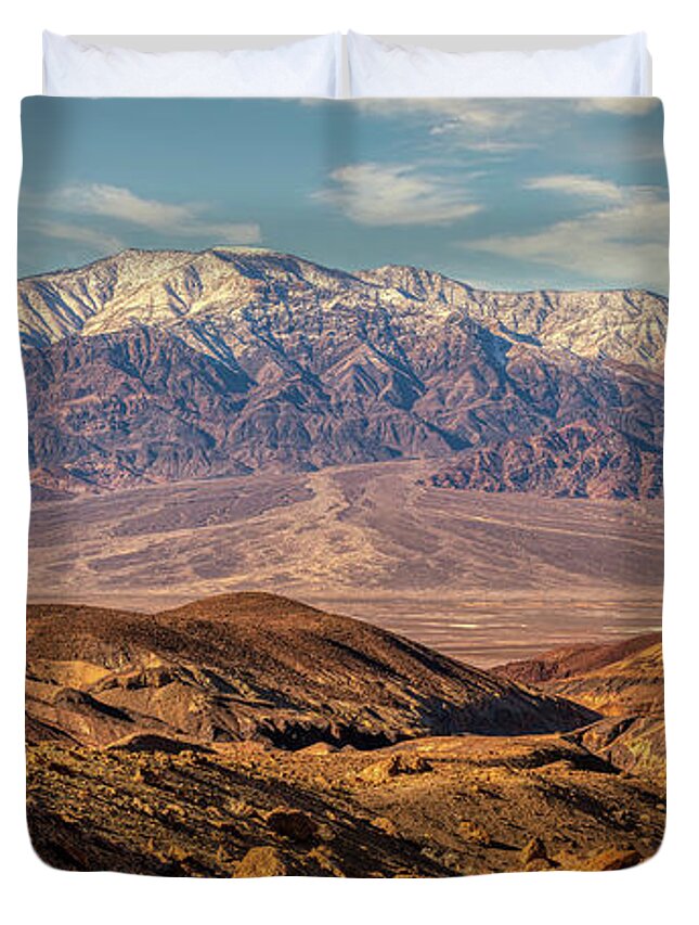 Death Duvet Cover featuring the photograph Death Valley - Sea Level to Snow Peaks by Kenneth Everett