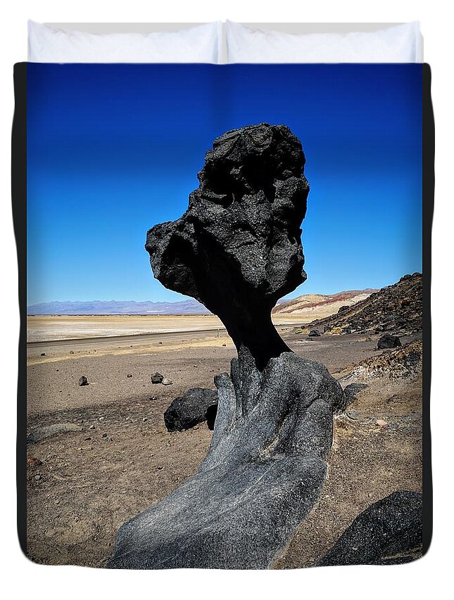 Death Valley Duvet Cover featuring the photograph Death Valley Strange by Brett Harvey