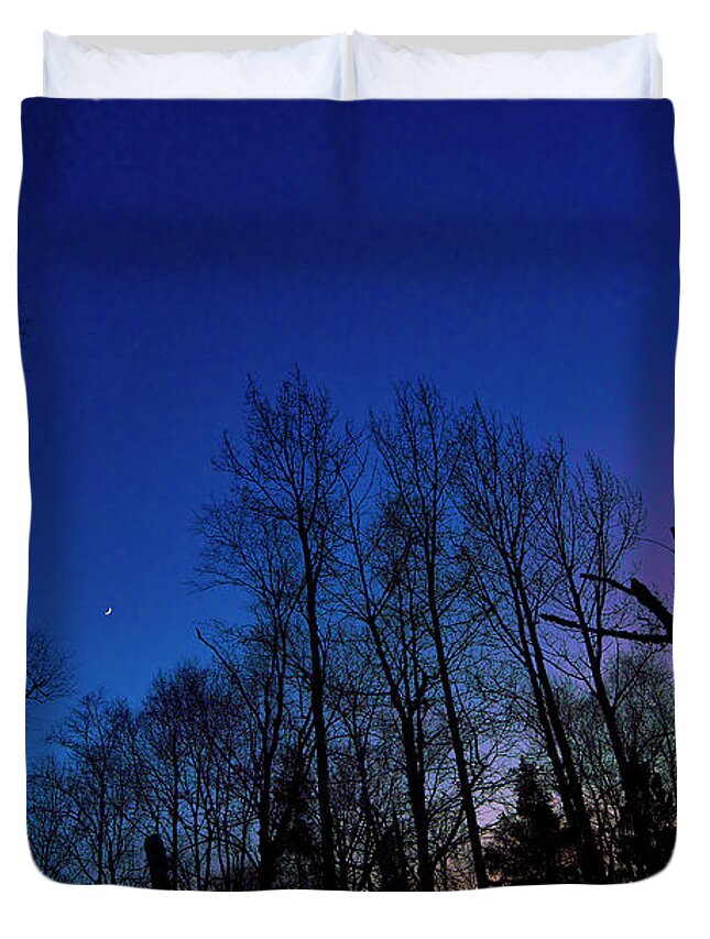 Orange Duvet Cover featuring the photograph Deep Crescent by Doug Gibbons