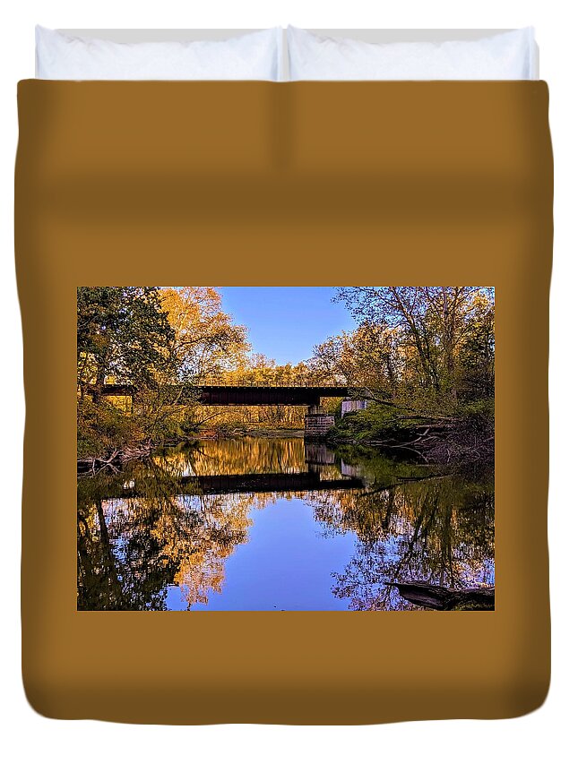  Duvet Cover featuring the photograph Deep Lock Quarry by Brad Nellis