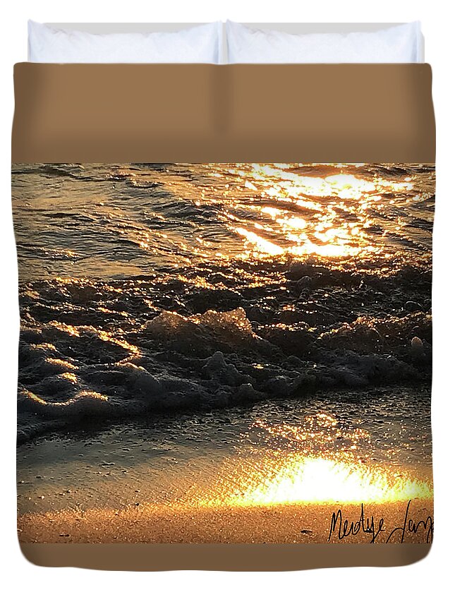 Sun Duvet Cover featuring the photograph Deeper and deeper by Medge Jaspan