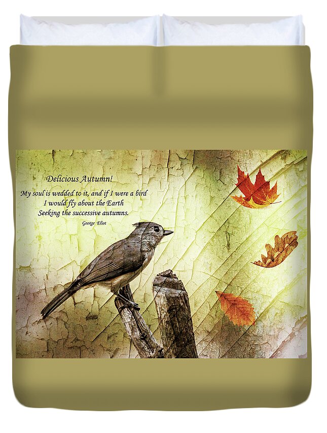 Poster Duvet Cover featuring the photograph Delicious Autumn by Cathy Kovarik
