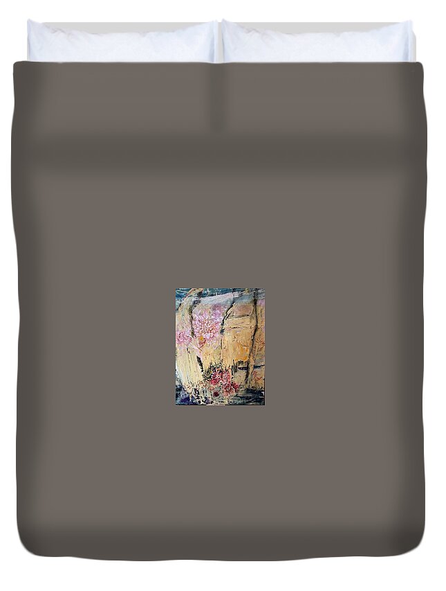 Landscape Duvet Cover featuring the painting Delilah by Peggy Blood