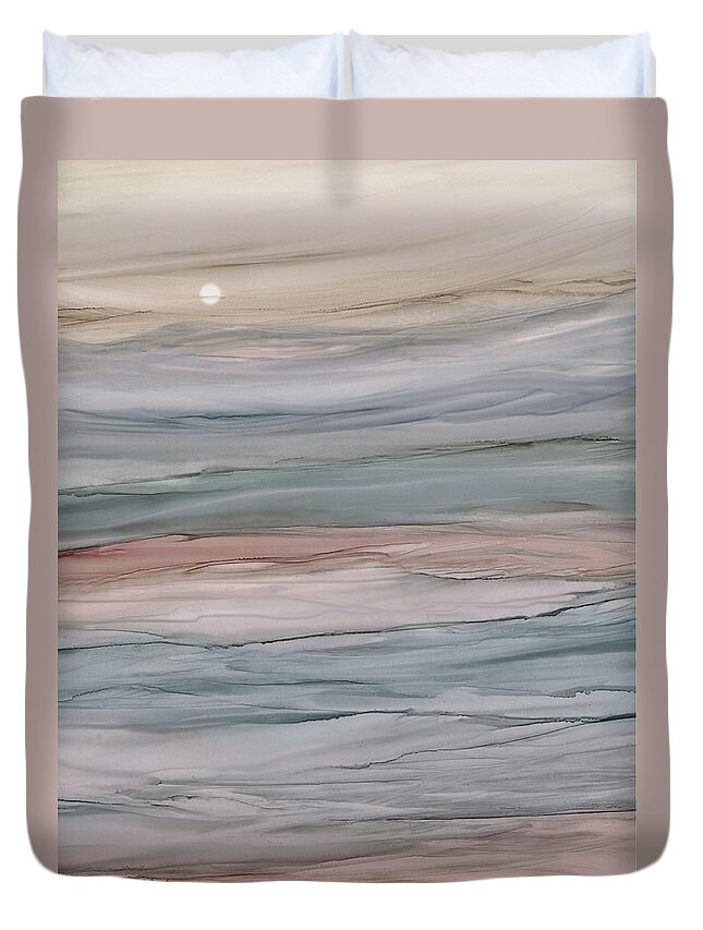 Desert Duvet Cover featuring the painting Desert Dusk by Gail Marten
