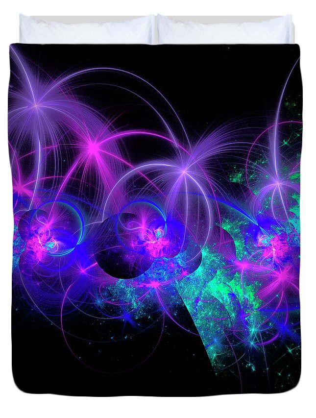 Fractal Duvet Cover featuring the digital art Dimensions #3 by Mary Ann Benoit