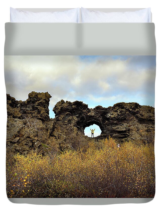 Iceland Duvet Cover featuring the photograph Dimmuborgir, the Black Fortress by RicardMN Photography