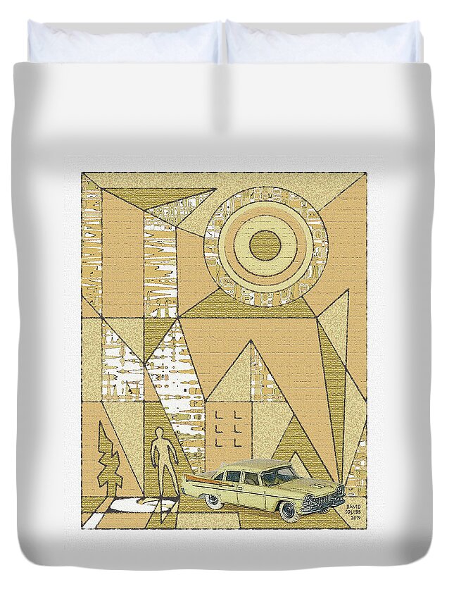 Dinky Toys Duvet Cover featuring the digital art Dinky Toys / Royal by David Squibb