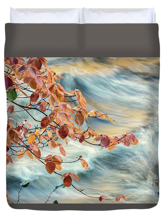 Dogwood Duvet Cover featuring the digital art Dogwood and Standing Waves by William Fields