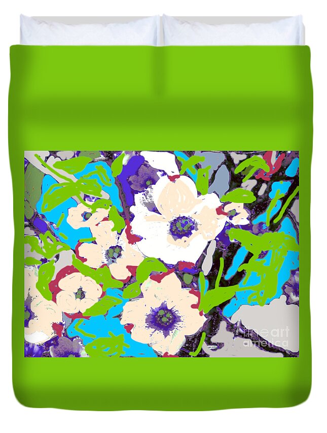  Duvet Cover featuring the photograph Dogwood Blooms II by Shirley Moravec