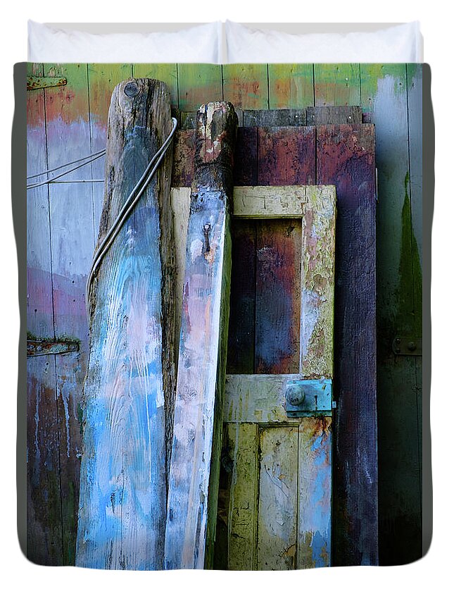 Paint Duvet Cover featuring the photograph Door by Gary Browne