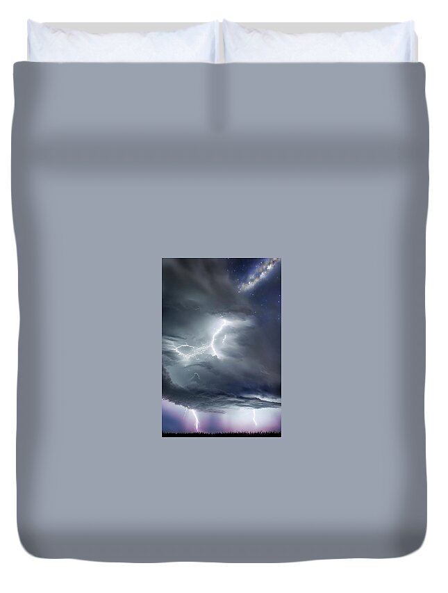 Fantasy Duvet Cover featuring the photograph Double Dream Strikes by Ally White
