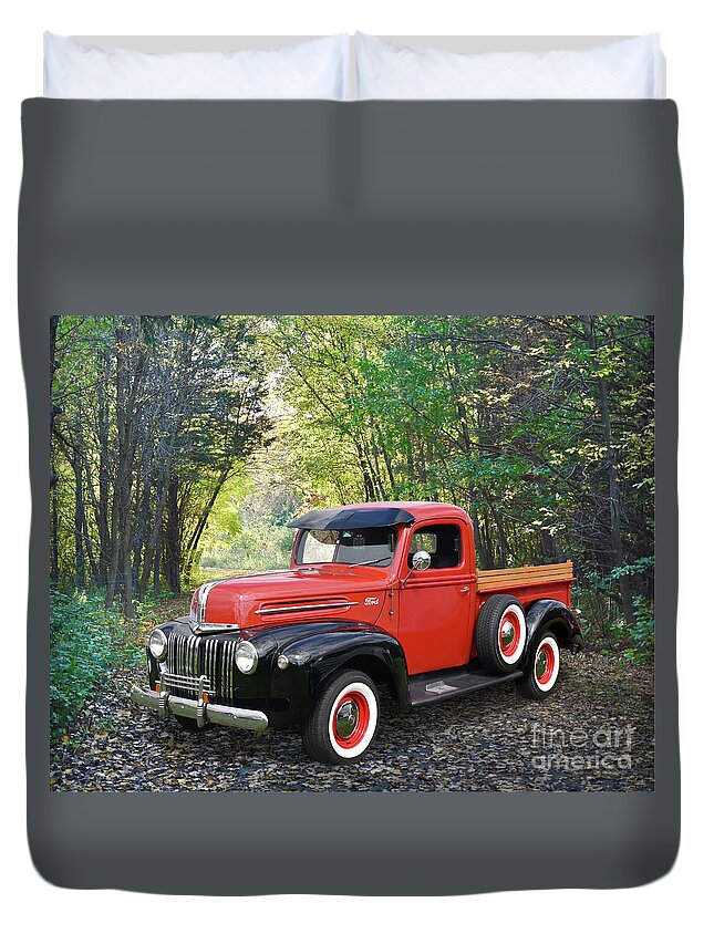 1946 Duvet Cover featuring the photograph Dragged Out Of The Woods... by Ron Long