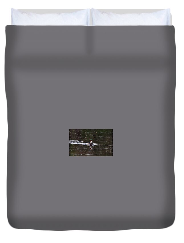 Woody Duvet Cover featuring the photograph Drake Wood Duck by David Kipp