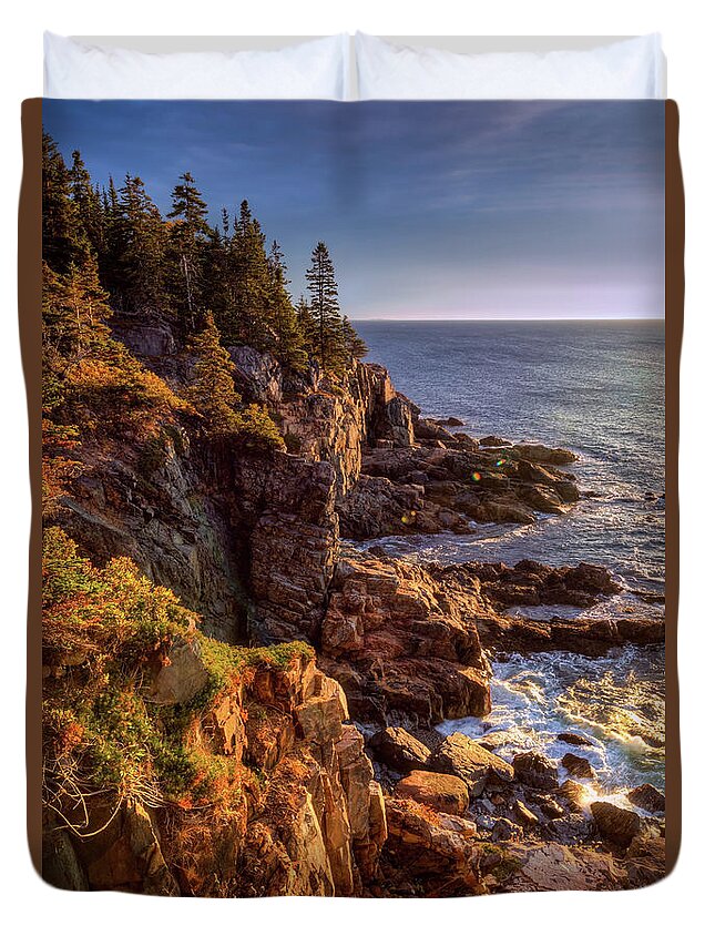Acadia National Park Duvet Cover featuring the photograph Acadia a3689 by Greg Hartford