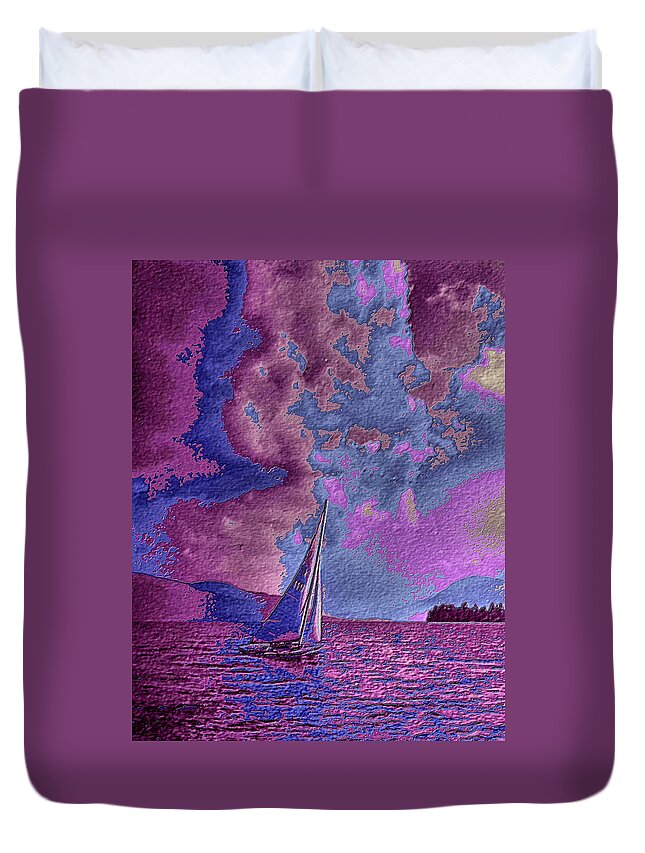 Sail Duvet Cover featuring the digital art Dreaming of Sailing One by Russel Considine