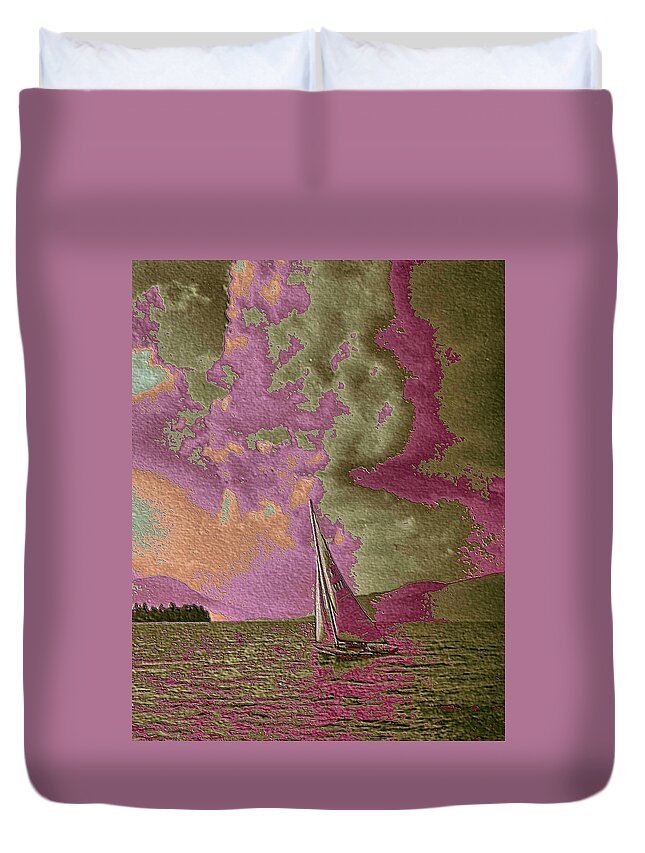 Sail Duvet Cover featuring the digital art Dreaming of Sailing Two by Russel Considine