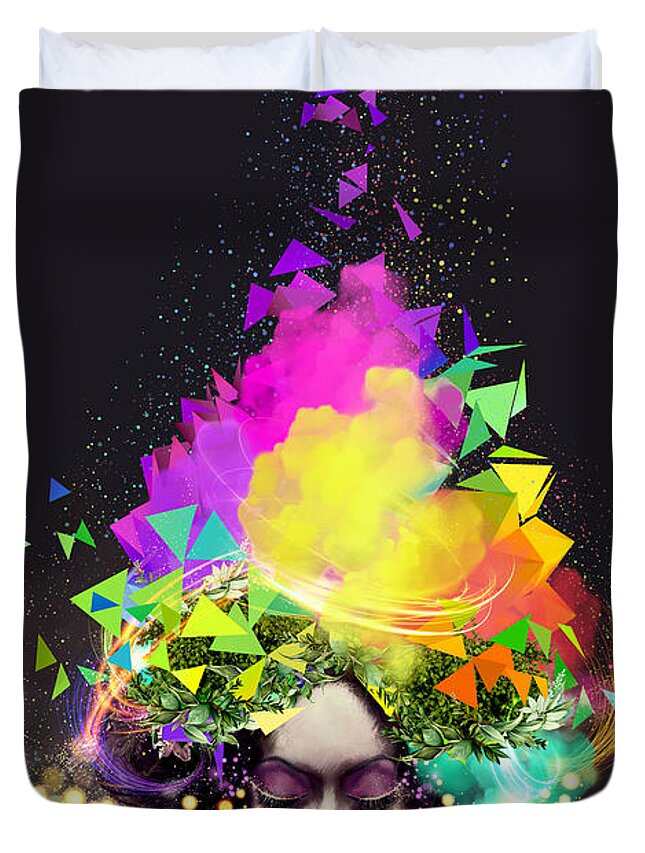 Xristastavrou Duvet Cover featuring the digital art Dreaming V2 by Xrista Stavrou
