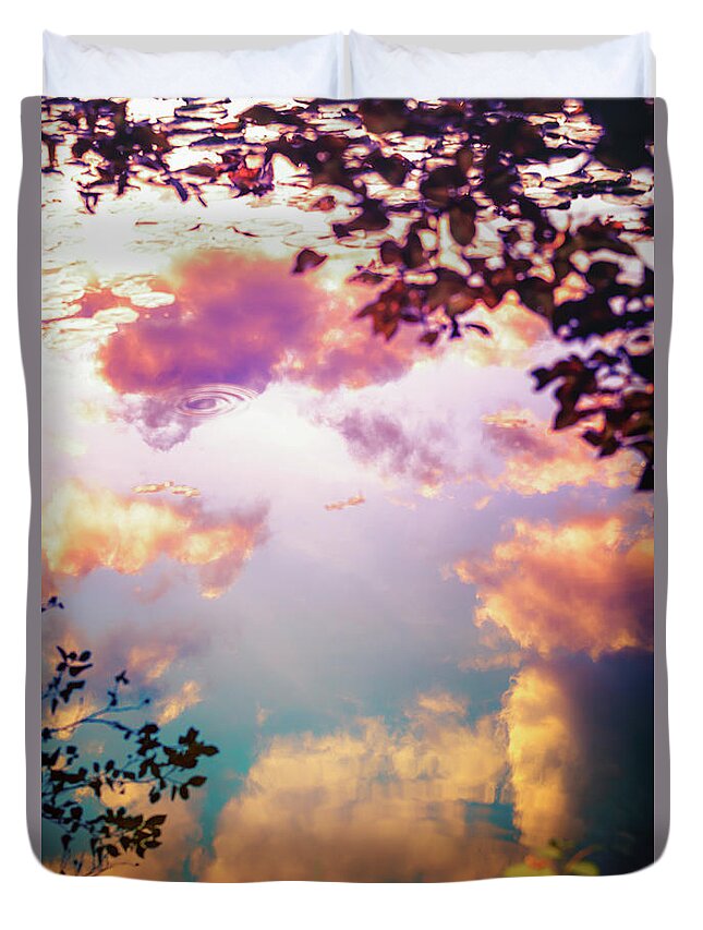 Reflection Duvet Cover featuring the photograph Dreamy Reflections by Becqi Sherman