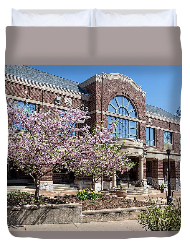 Drury Duvet Cover featuring the photograph Drury University Olin Library by Allin Sorenson
