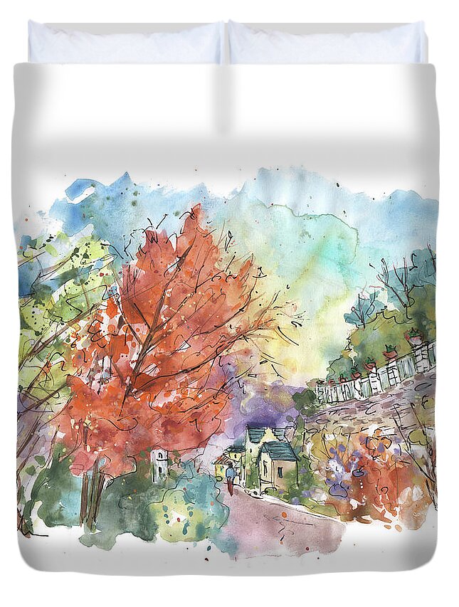 Europe Duvet Cover featuring the painting Duernstein 03 by Miki De Goodaboom