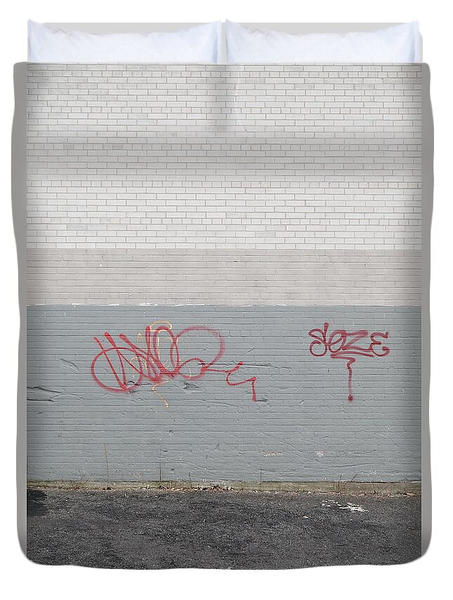 Urban Duvet Cover featuring the photograph Dull Layers by Kreddible Trout