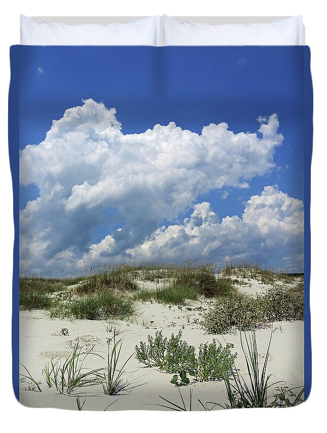 Landscape Duvet Cover featuring the photograph Dune Perfection by Mary Haber