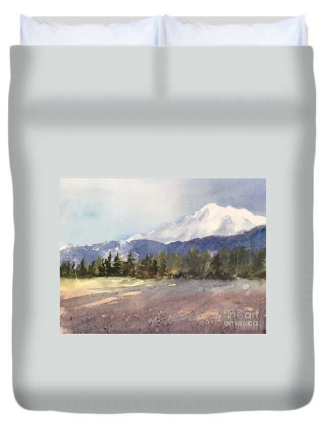 Early Morning Light Duvet Cover featuring the painting Early Light by Watercolor Meditations