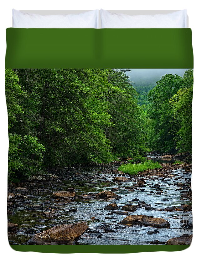 Cranberry River Duvet Cover featuring the photograph Early Morning Cranberry River by Thomas R Fletcher