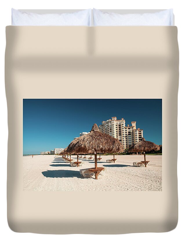 Florida Duvet Cover featuring the photograph Early Morning Marco Island Beach by Gary Slawsky