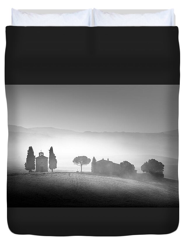 Chapel Duvet Cover featuring the photograph Early Morning by Peter Boehringer