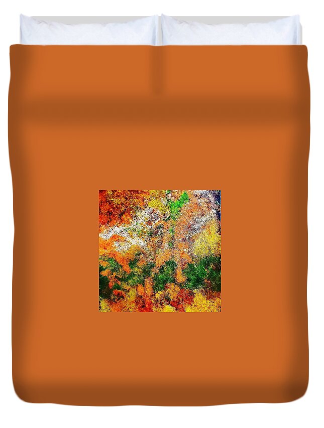 Earth Duvet Cover featuring the painting Earth by Amy Kuenzie
