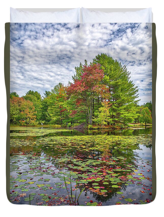 East Branch Ware River Duvet Cover featuring the photograph East Branch Ware River in Rutland Massachusetts by Juergen Roth
