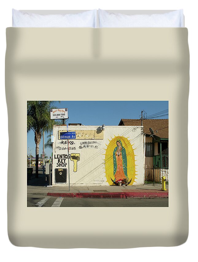 Wall Mural Duvet Cover featuring the photograph East Los Angeles Street Art by Ram Vasudev
