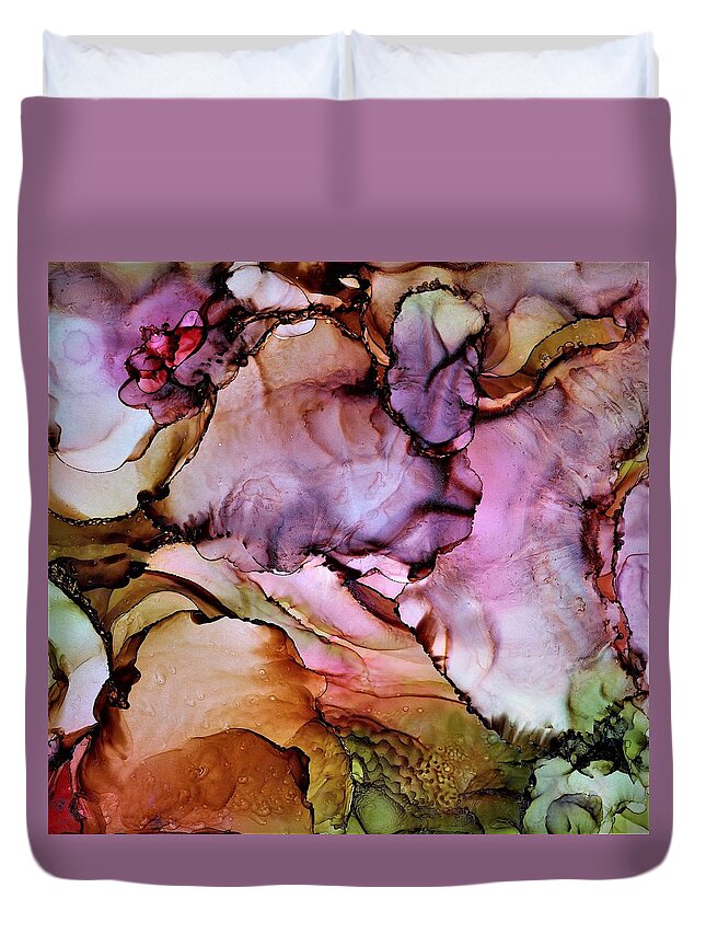 Easter Duvet Cover featuring the painting Easter Bonnet by Angela Marinari