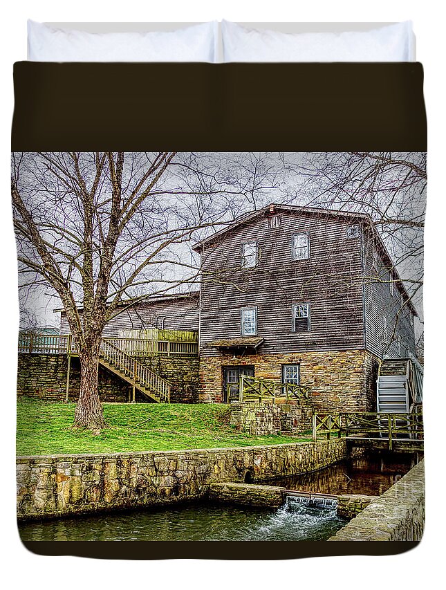 Edwards Mill Duvet Cover featuring the photograph Edwards Mill by Jennifer White