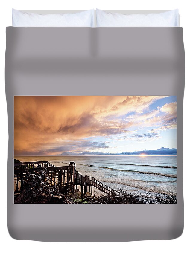 Squall Duvet Cover featuring the photograph Eerie But Beautiful No.2 by Margaret Pitcher