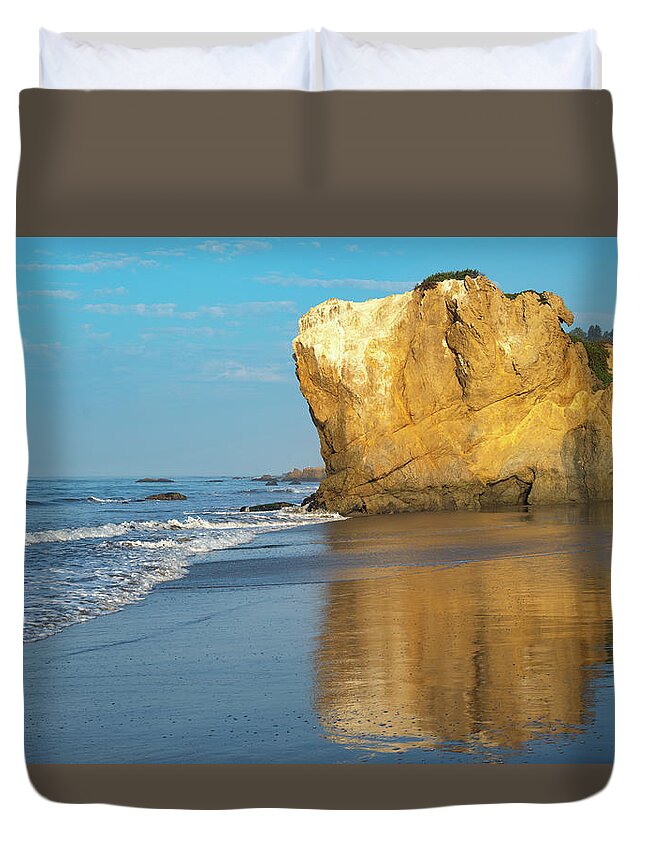Beach Duvet Cover featuring the photograph El Matador State Beach in Malibu, California by Matthew DeGrushe