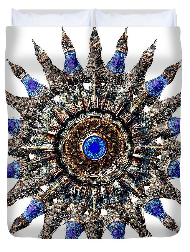 Star Duvet Cover featuring the digital art Electric Eye by David Manlove